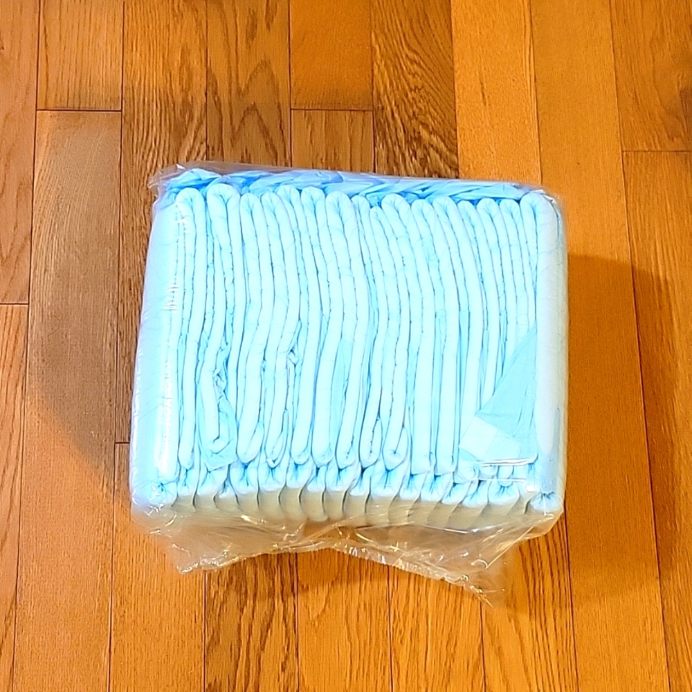 Plastic back adult diapers. Size Large. $15 each pack. $45 each case (4 pks)